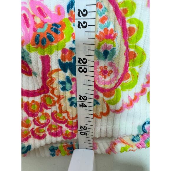 Emily Wonder Women’s Sz S Corduroy Pink Paisley Jacket Shacket Artsy Colorful - Picture 8 of 11